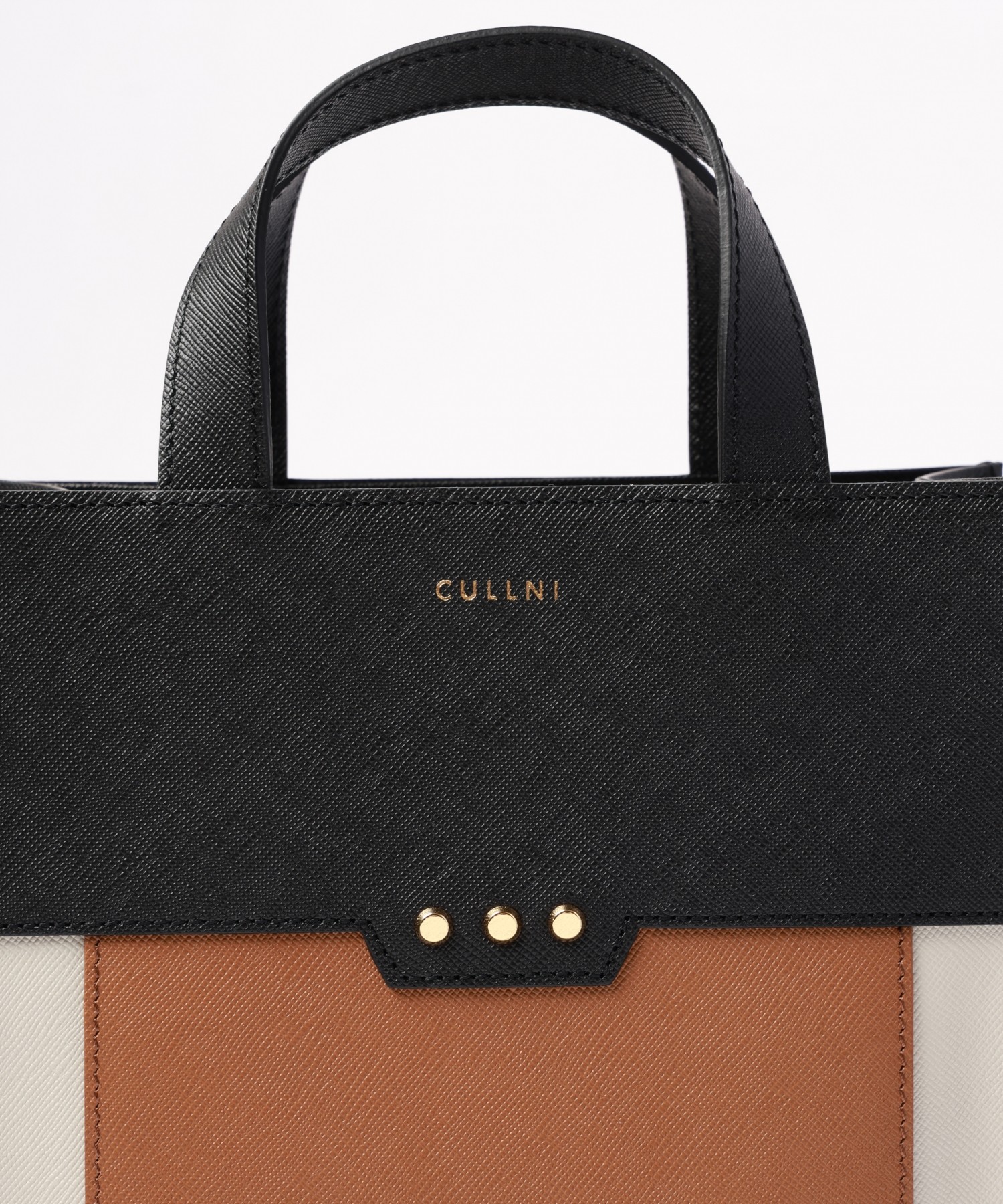 Leather vertical mini tote bag