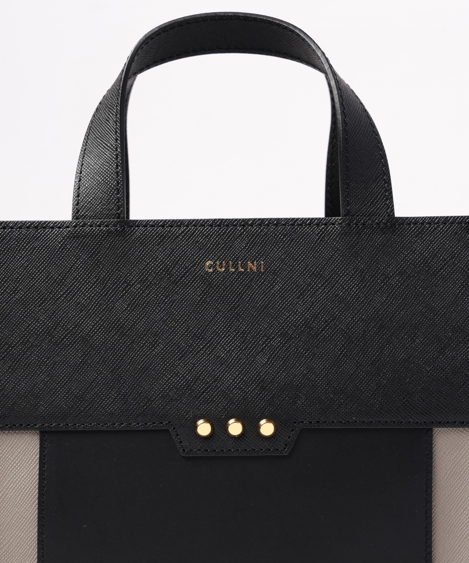 Leather vertical mini tote bag