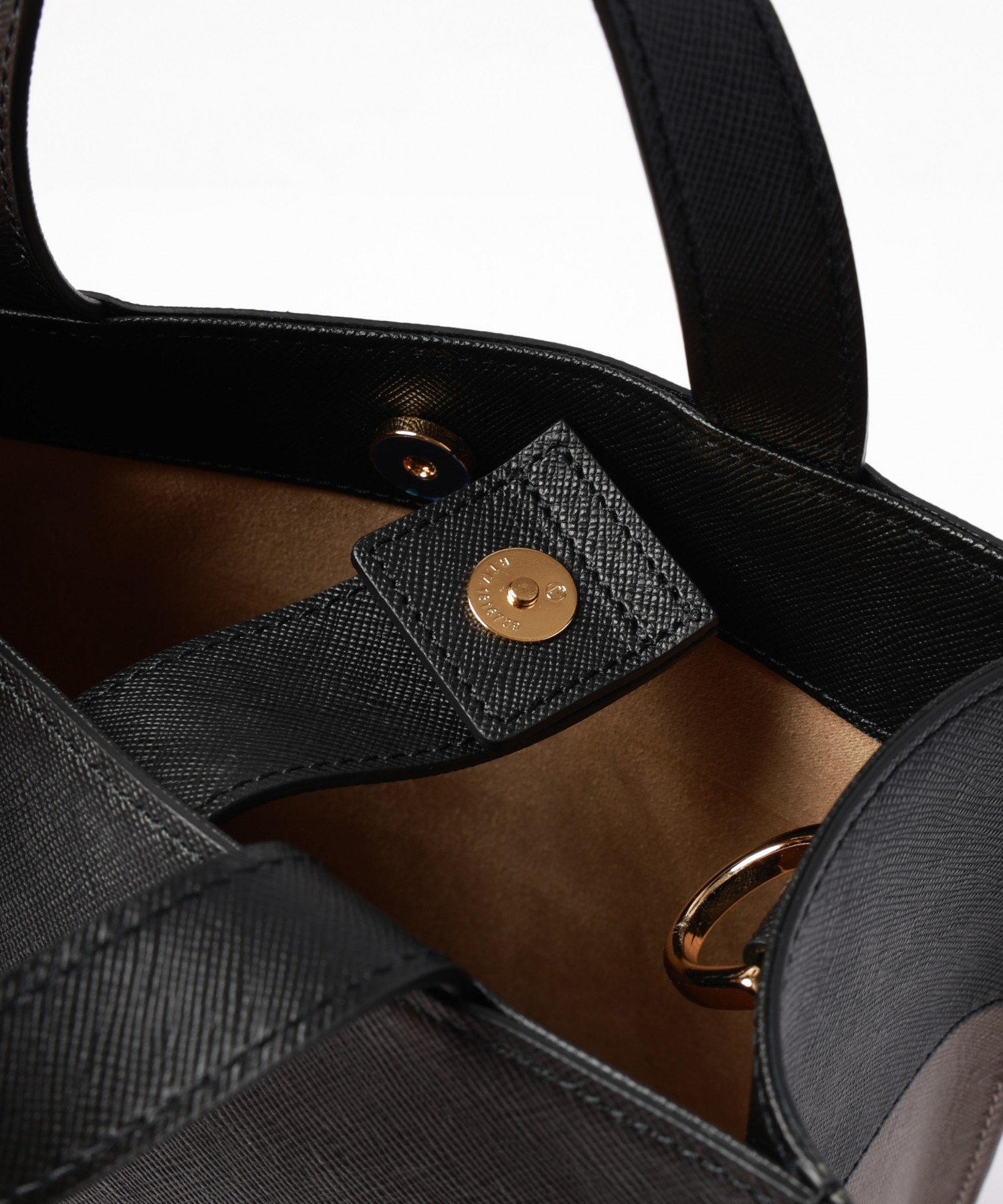 Leather vertical mini tote bag