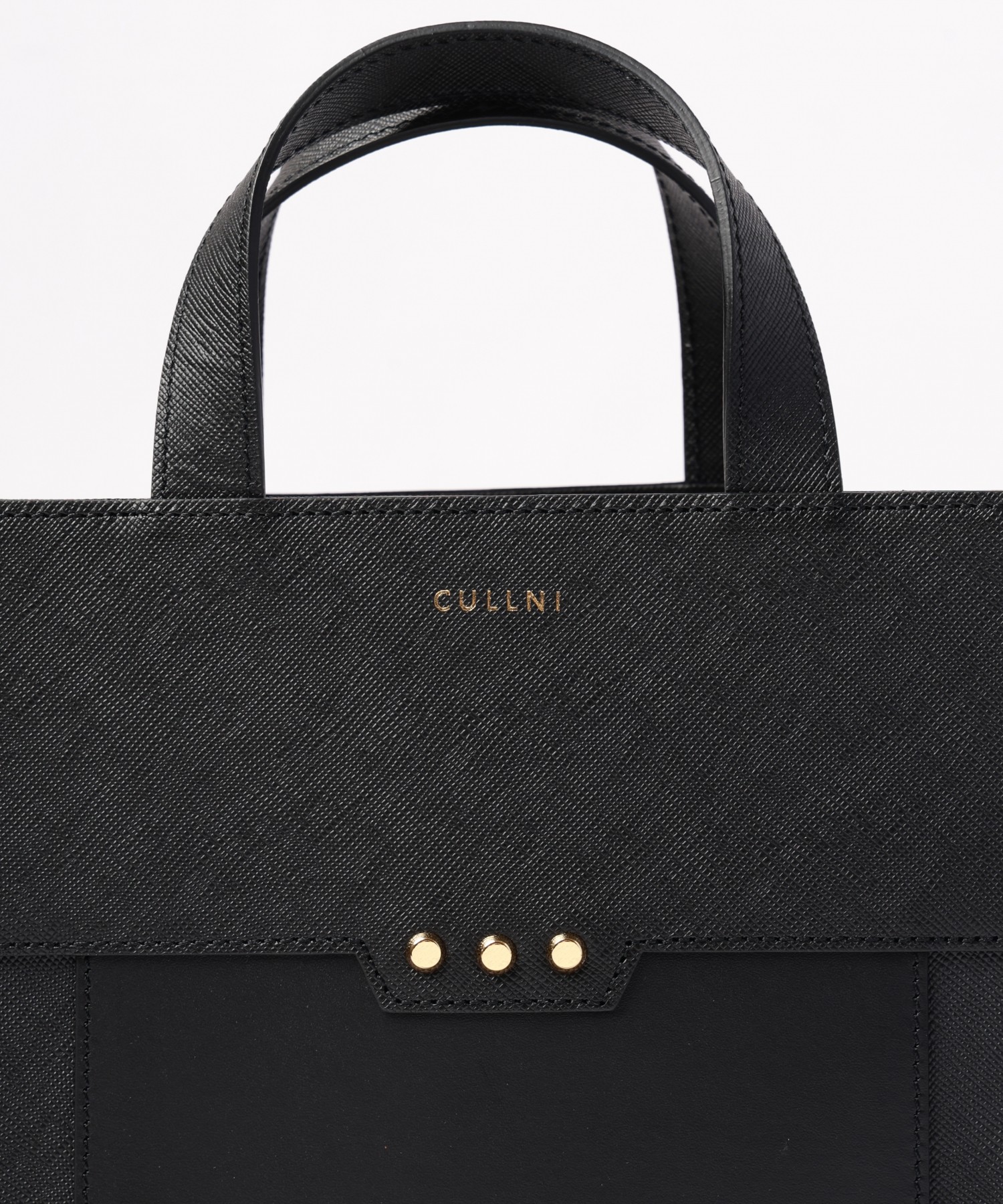 Leather vertical mini tote bag