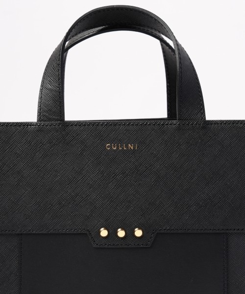 Leather vertical mini tote bag