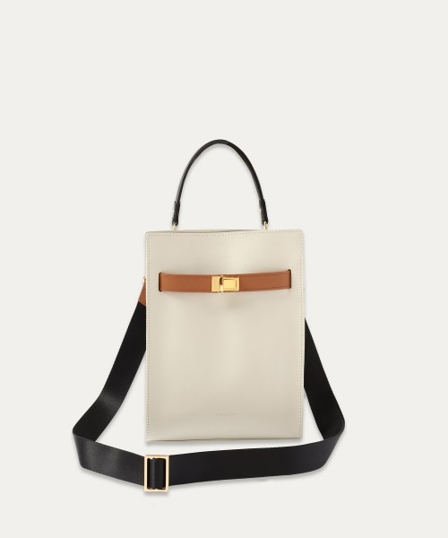 Clasp lock Belt Hand Bag