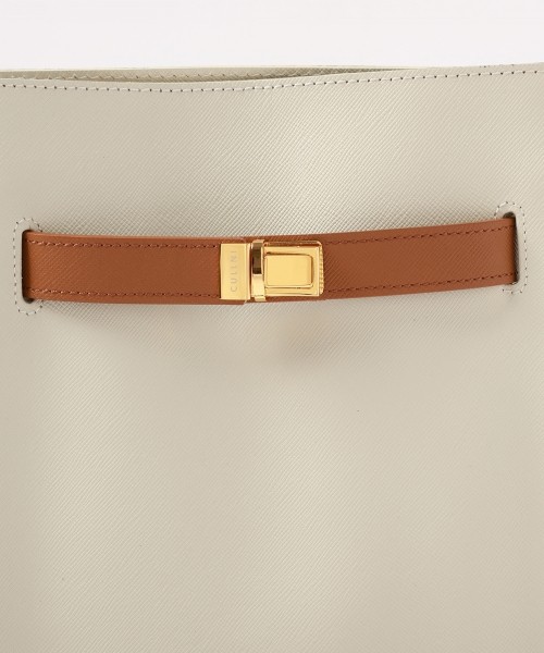 Clasp lock Belt Hand Bag