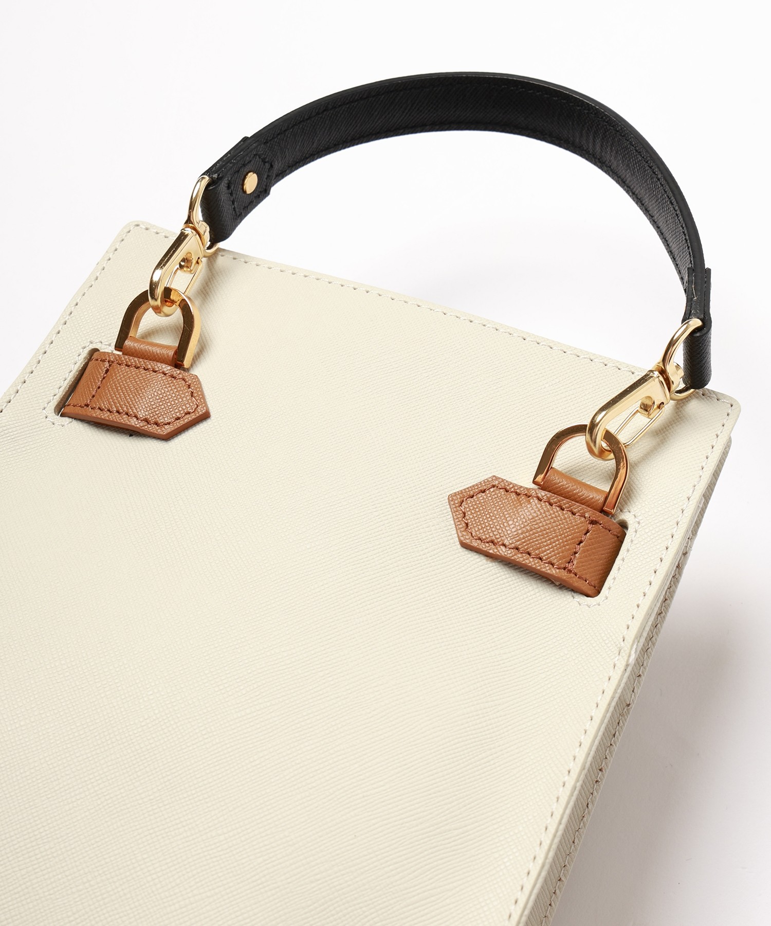 Clasp lock Belt Hand Bag