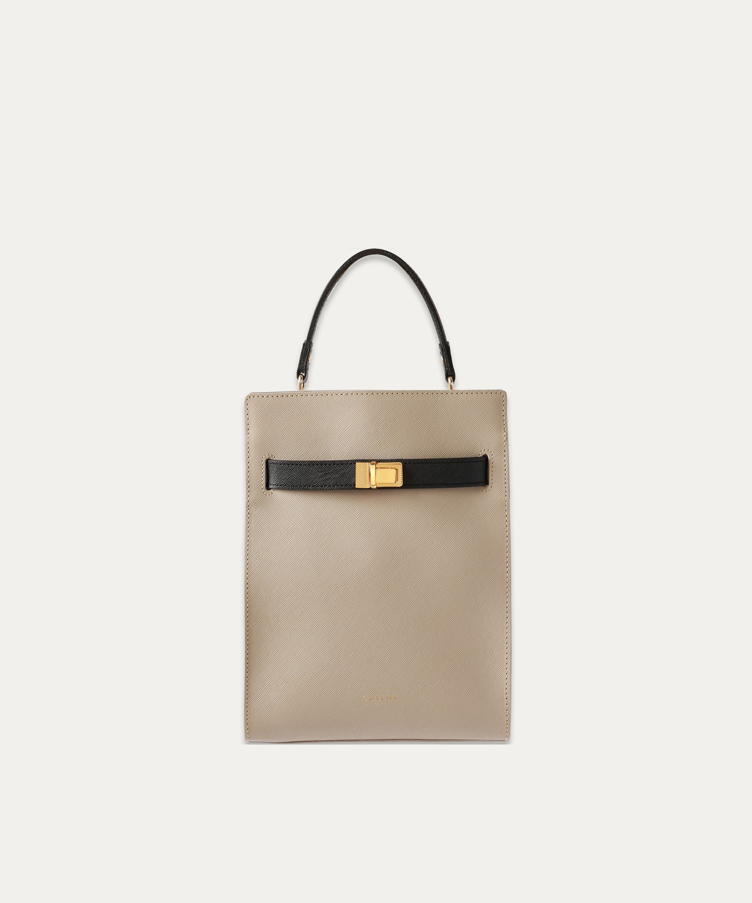 Clasp lock Belt Hand Bag