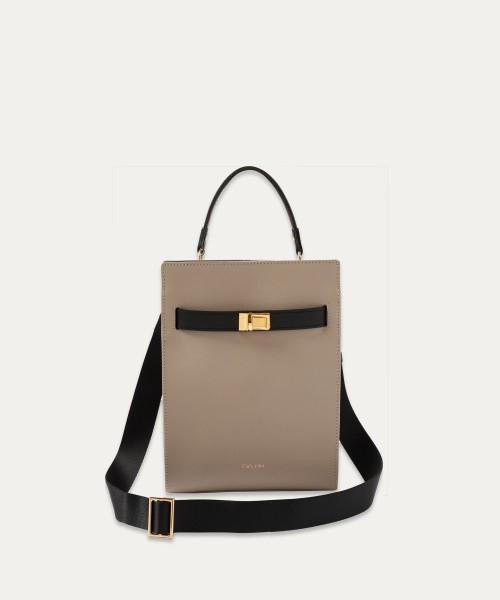 Clasp lock Belt Hand Bag