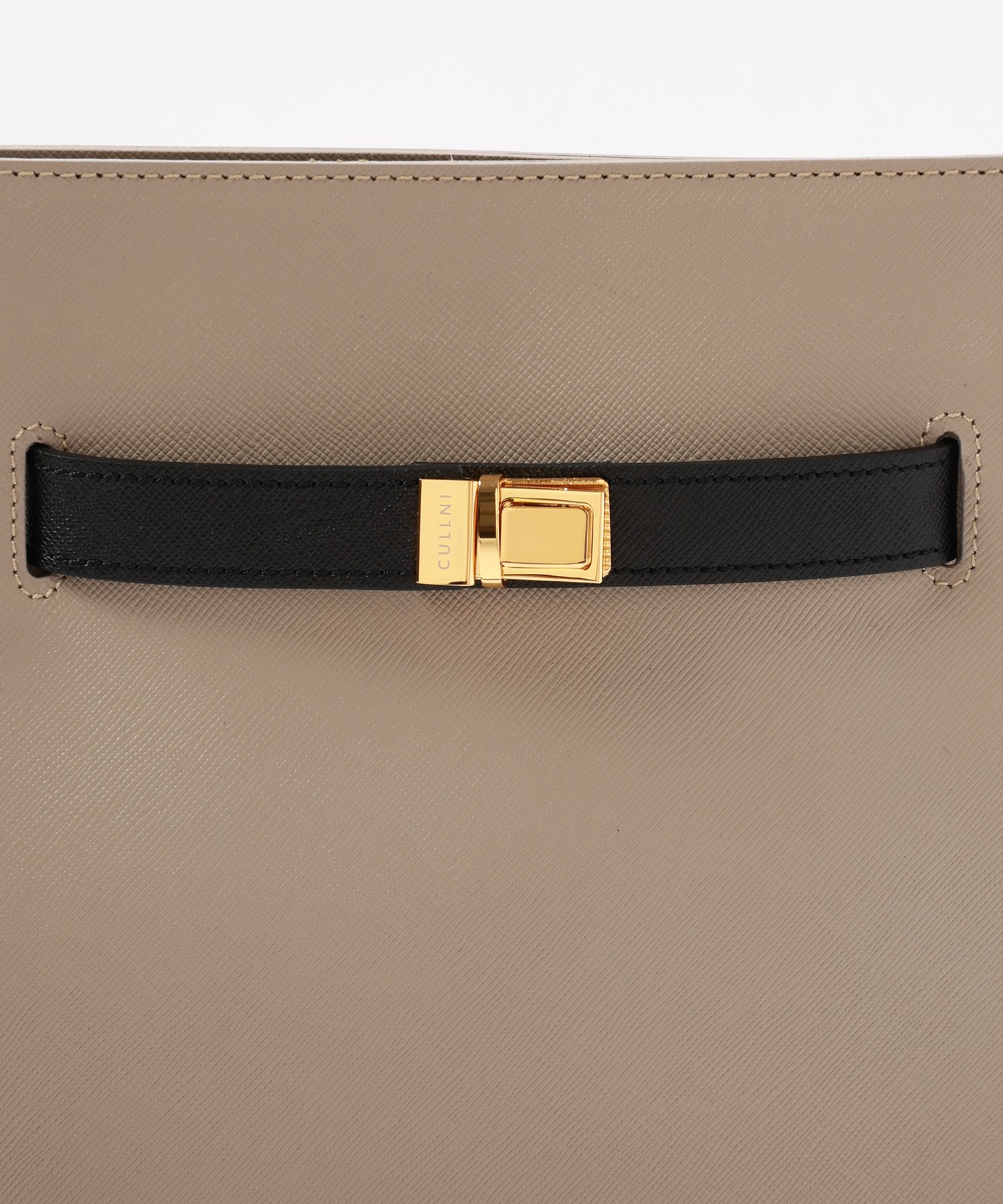 Clasp lock Belt Hand Bag