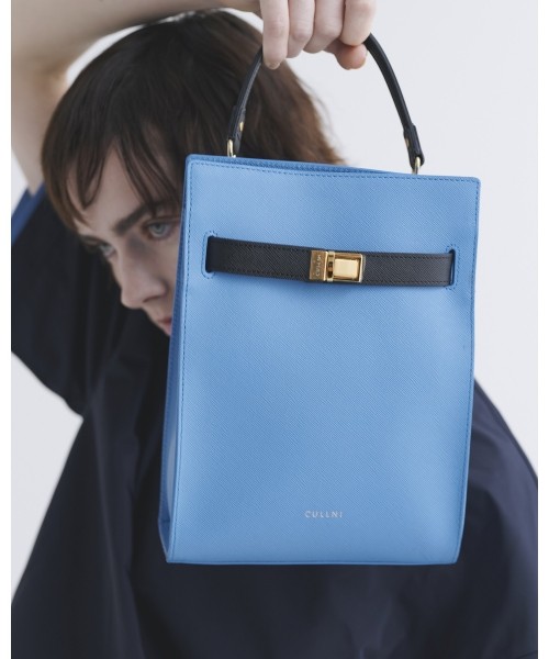 Clasp lock Belt Hand Bag