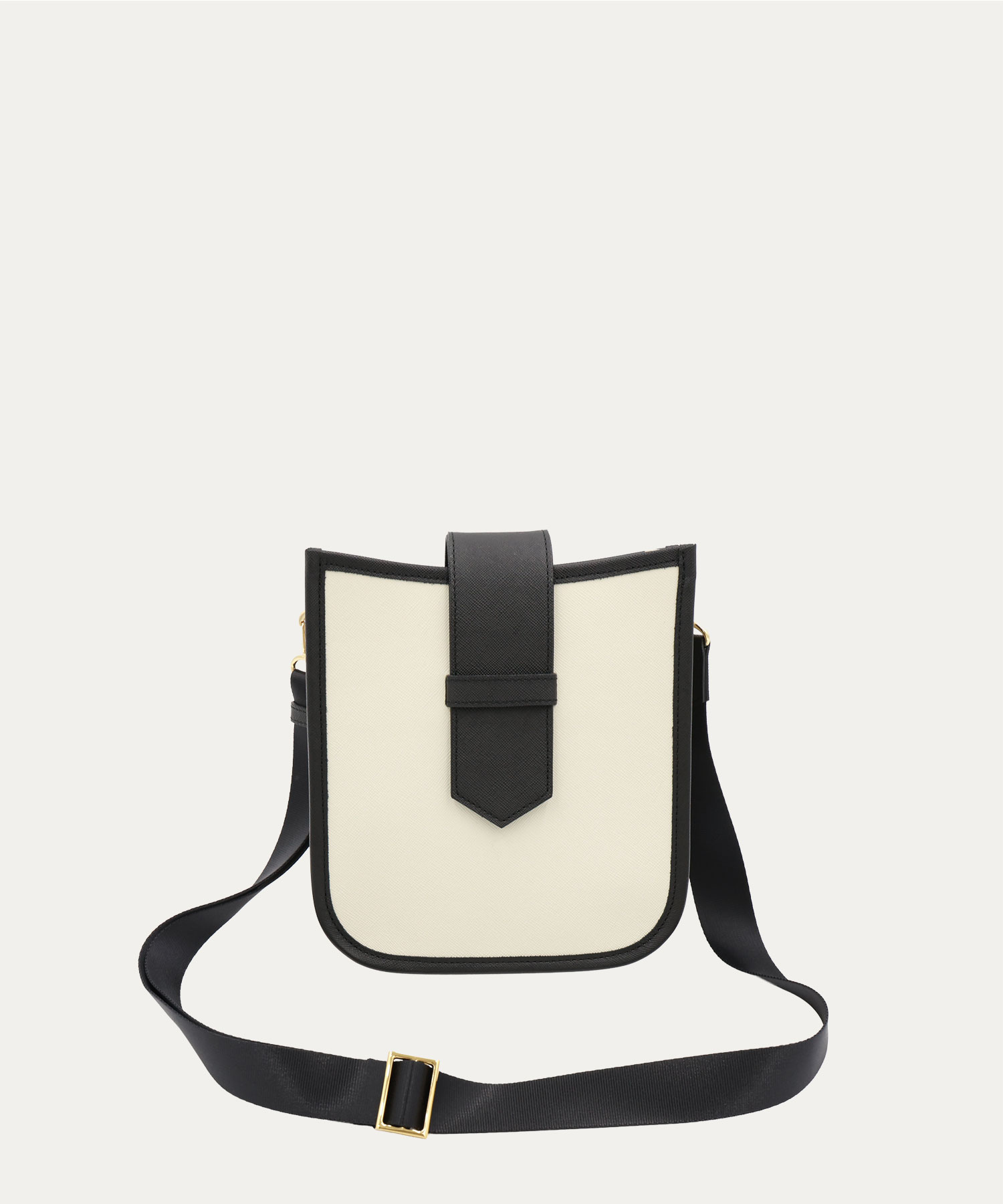 Clasp lock Leather Mini Shoulder Bag