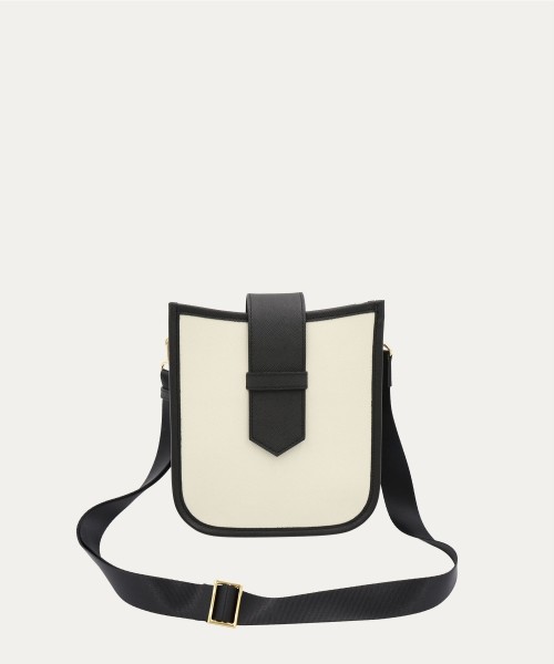 Clasp lock Leather Mini Shoulder Bag