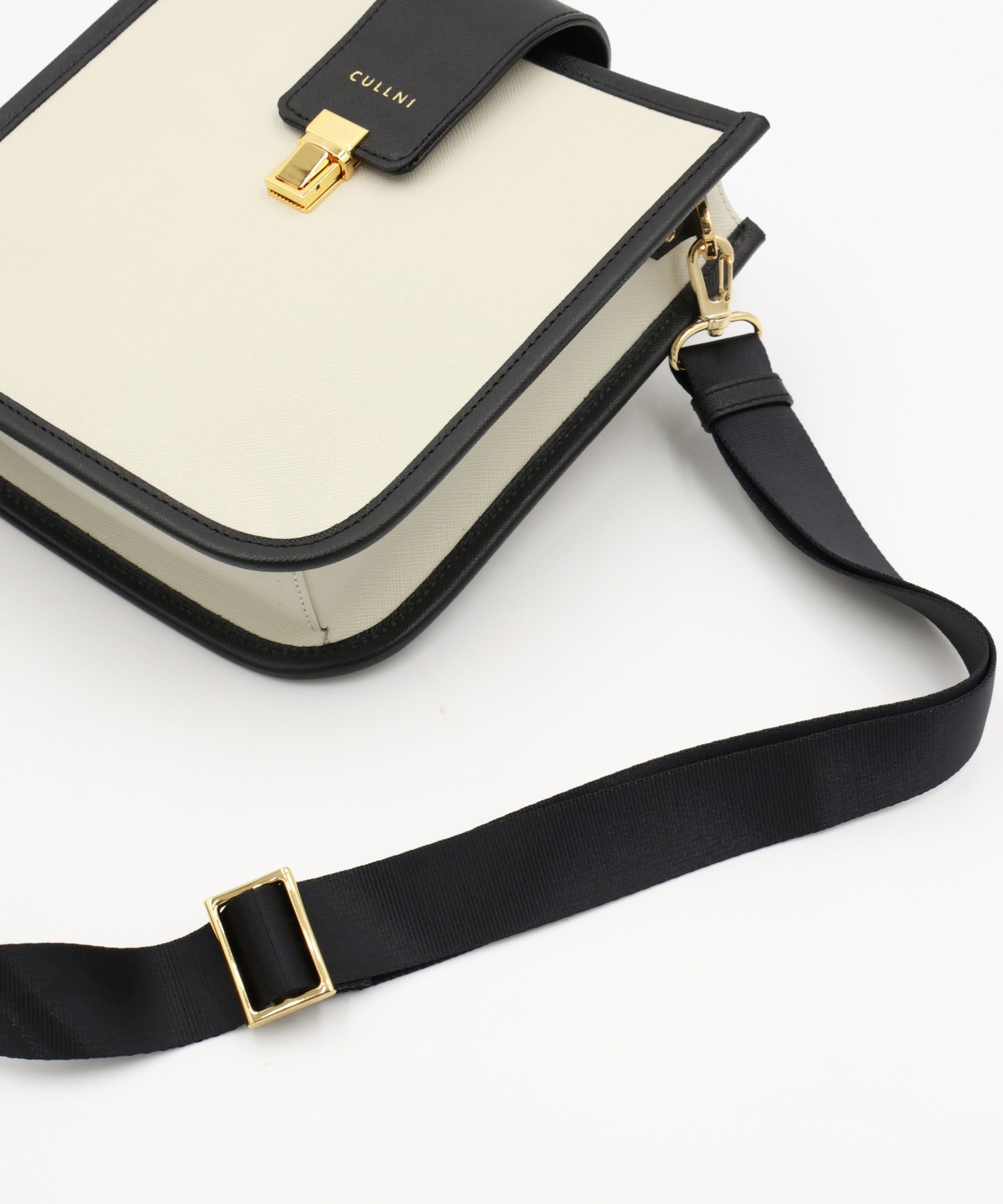 Clasp lock Leather Mini Shoulder Bag