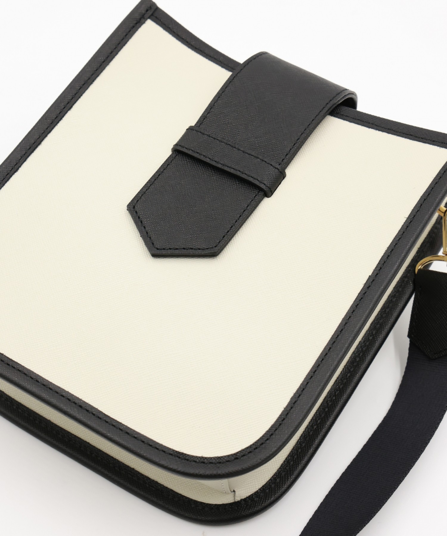 Clasp lock Leather Mini Shoulder Bag