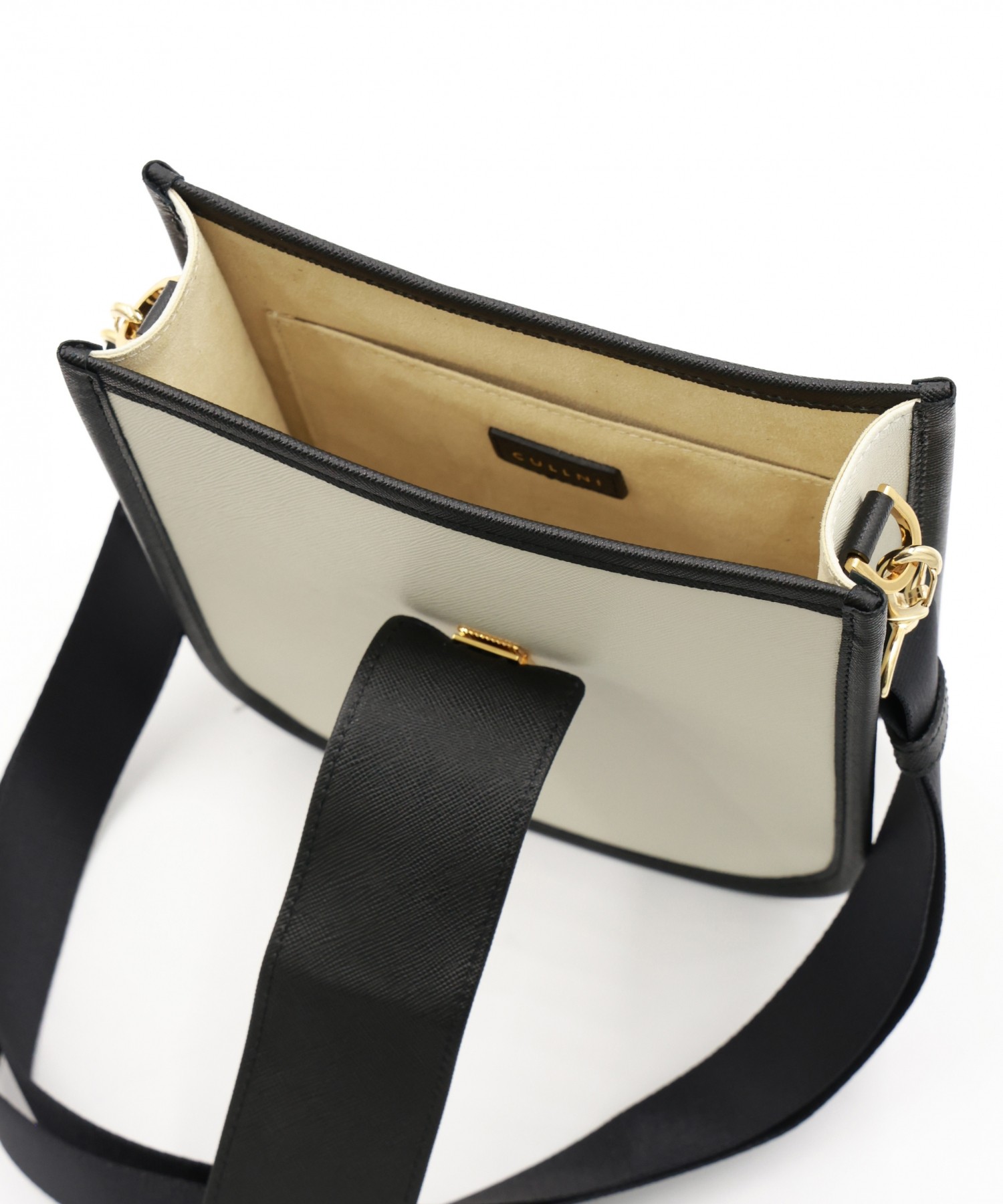 Clasp lock Leather Mini Shoulder Bag