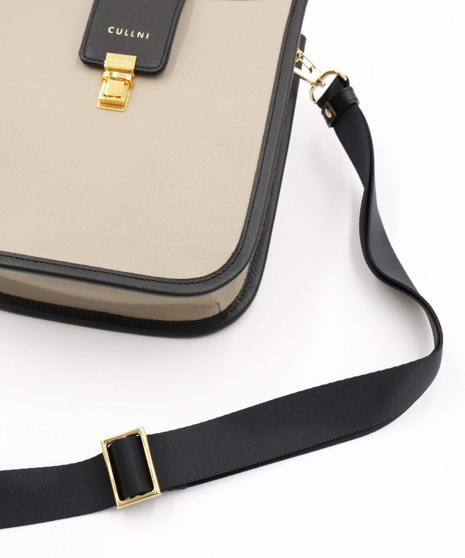 Clasp lock Leather Mini Shoulder Bag