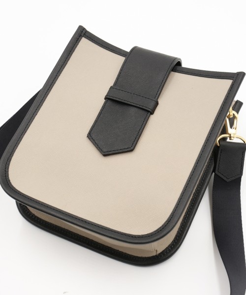 Clasp lock Leather Mini Shoulder Bag