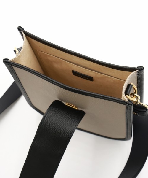 Clasp lock Leather Mini Shoulder Bag