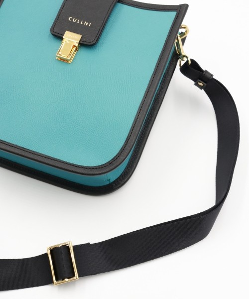 Clasp lock Leather Mini Shoulder Bag