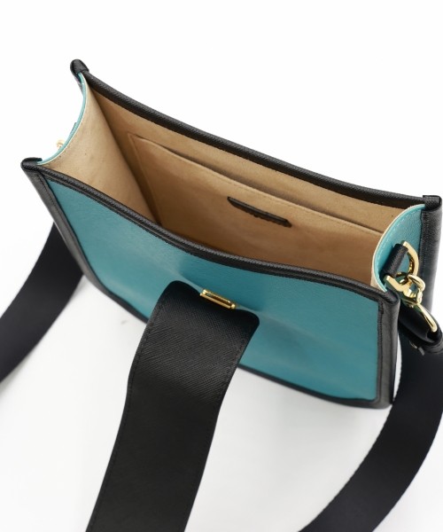 Clasp lock Leather Mini Shoulder Bag