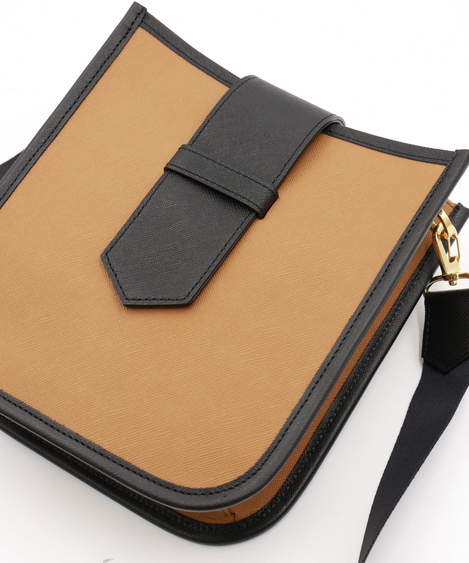 Clasp lock Leather Mini Shoulder Bag