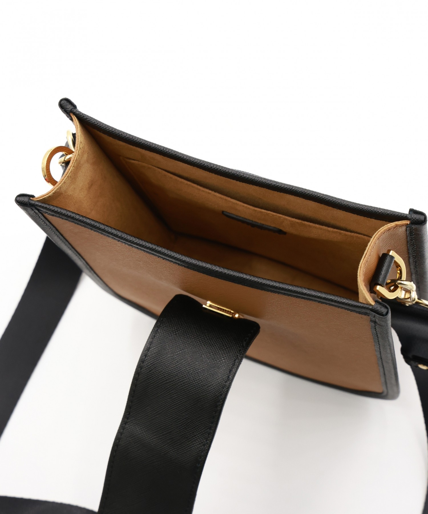 Clasp lock Leather Mini Shoulder Bag