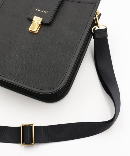 Clasp lock Leather Mini Shoulder Bag