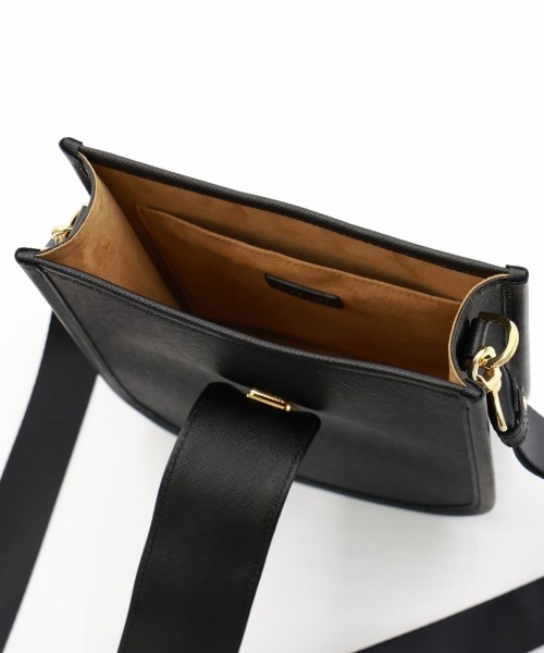 Clasp lock Leather Mini Shoulder Bag