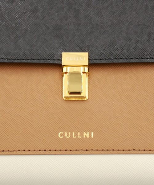 Clasp lock Leather Pocket Hand Bag