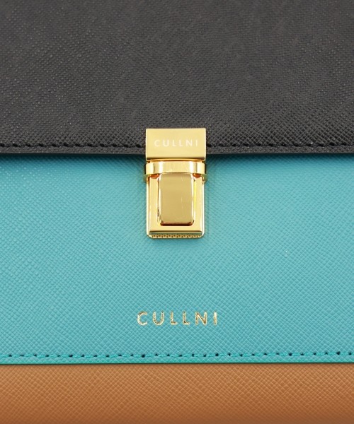 Clasp lock Leather Pocket Hand Bag