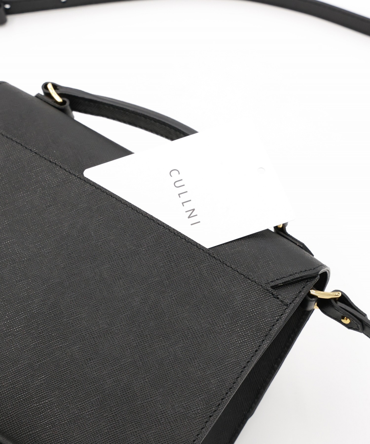 Clasp lock Leather Pocket Hand Bag