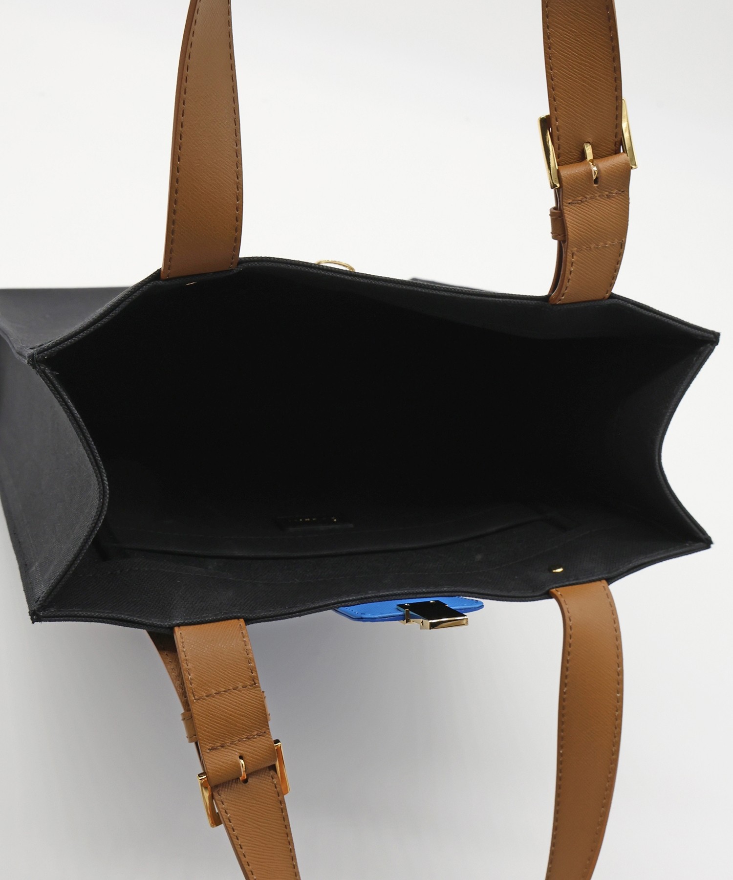 Leather Flap Adjustable Belt Canvas Tote