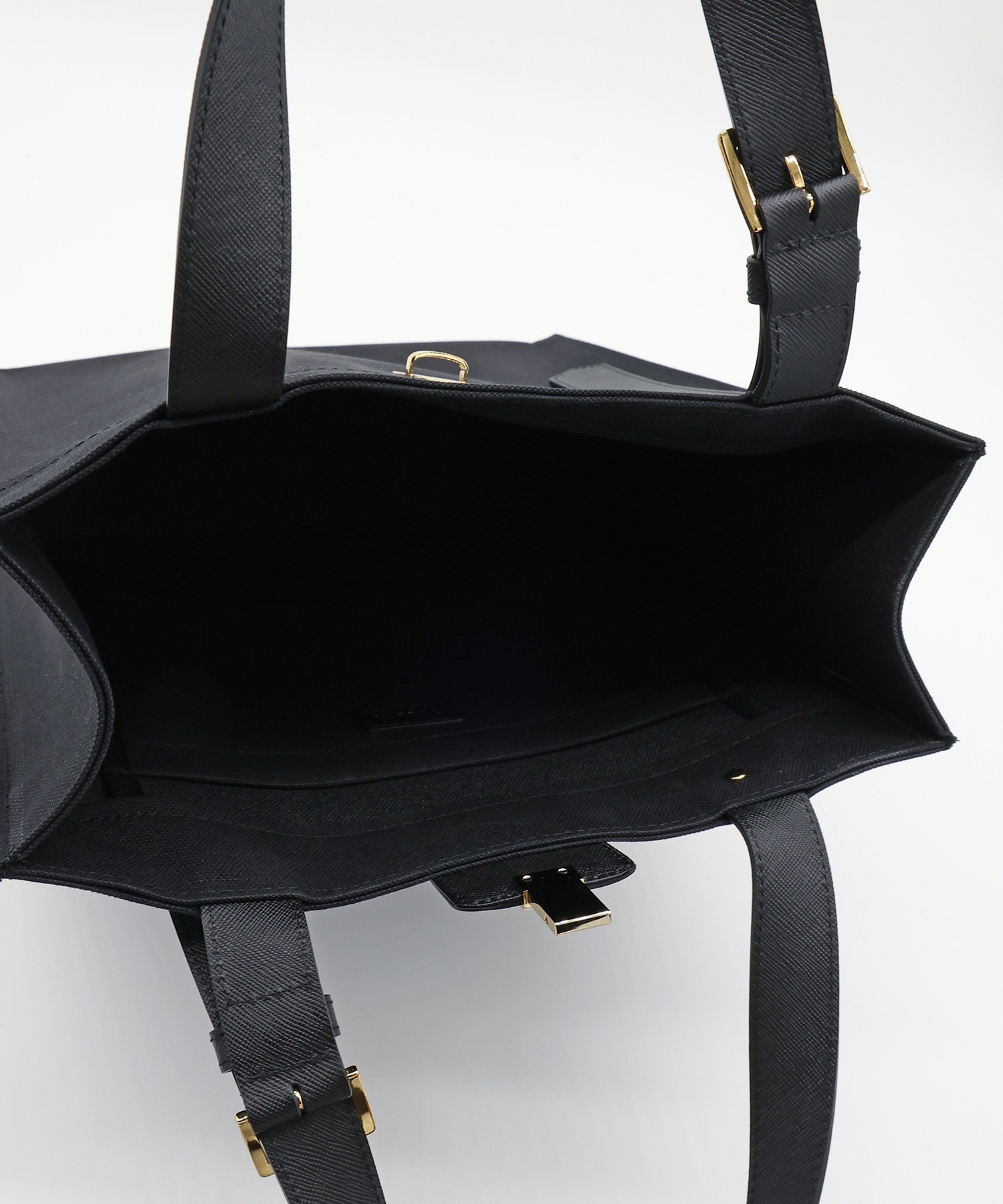 Leather Flap Adjustable Belt Canvas Tote