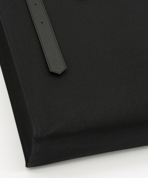 Leather Flap Adjustable Belt Canvas Tote