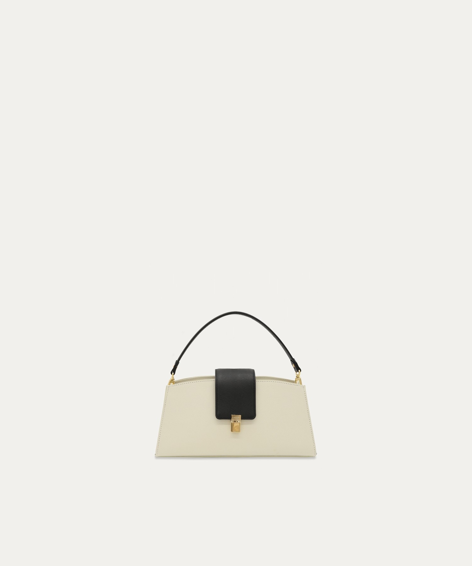 Flap Trapezoid Leather Bag