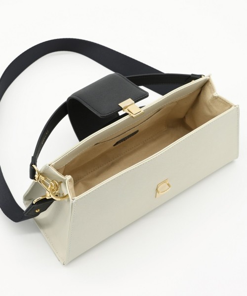 Flap Trapezoid Leather Bag