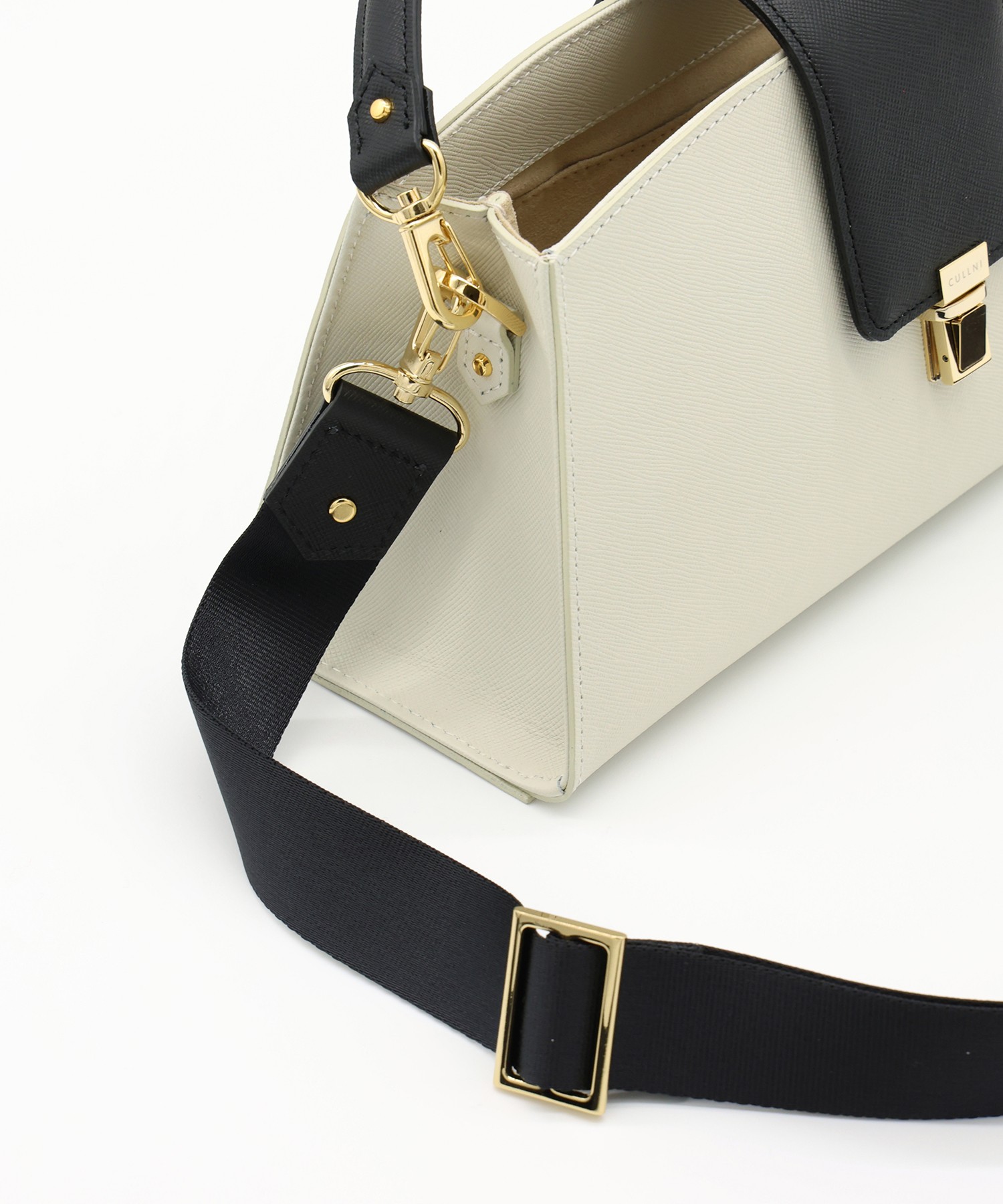 Flap Trapezoid Leather Bag