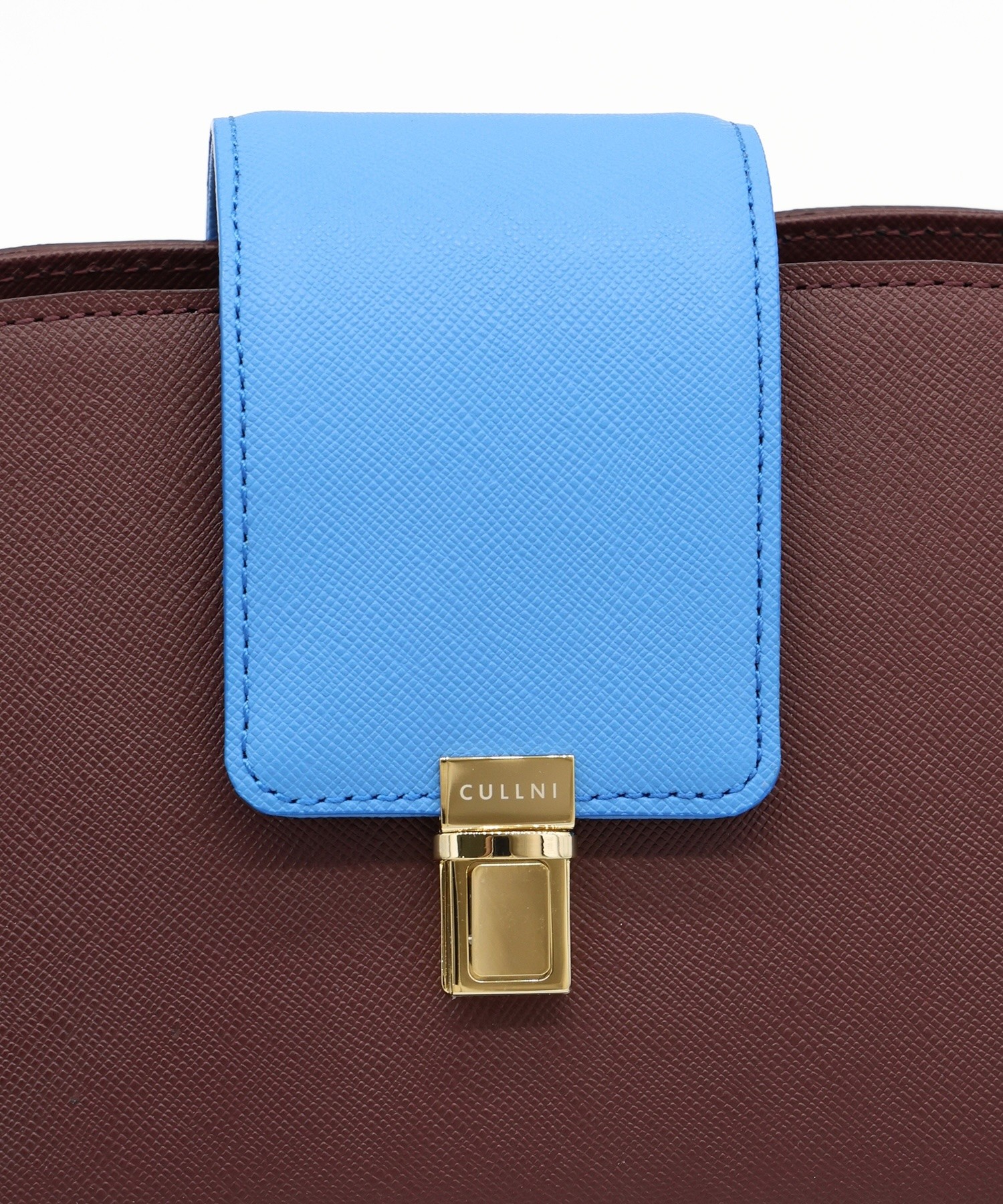 Flap Trapezoid Leather Bag