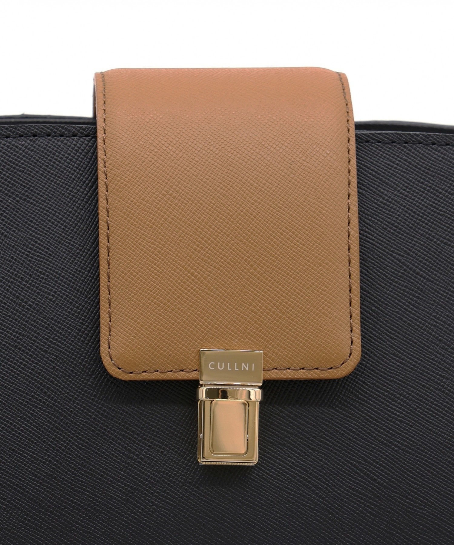 Flap Trapezoid Leather Bag