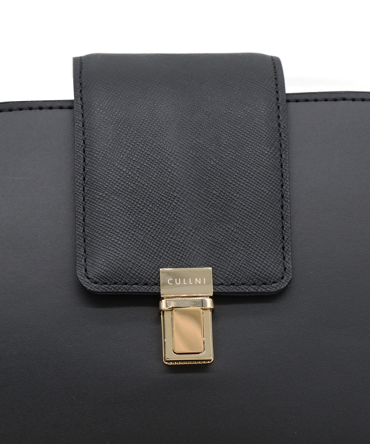 Flap Trapezoid Leather Bag