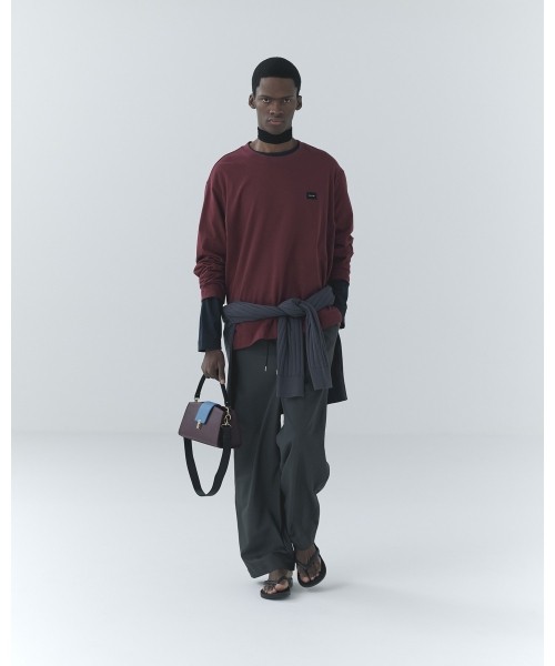 Flap Trapezoid Leather Bag