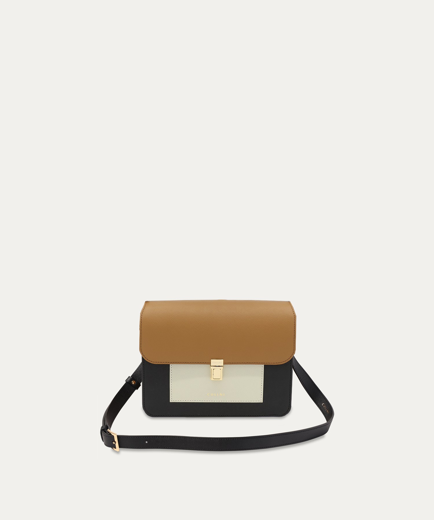 Leather Tuck Lock Mini Flap Bag