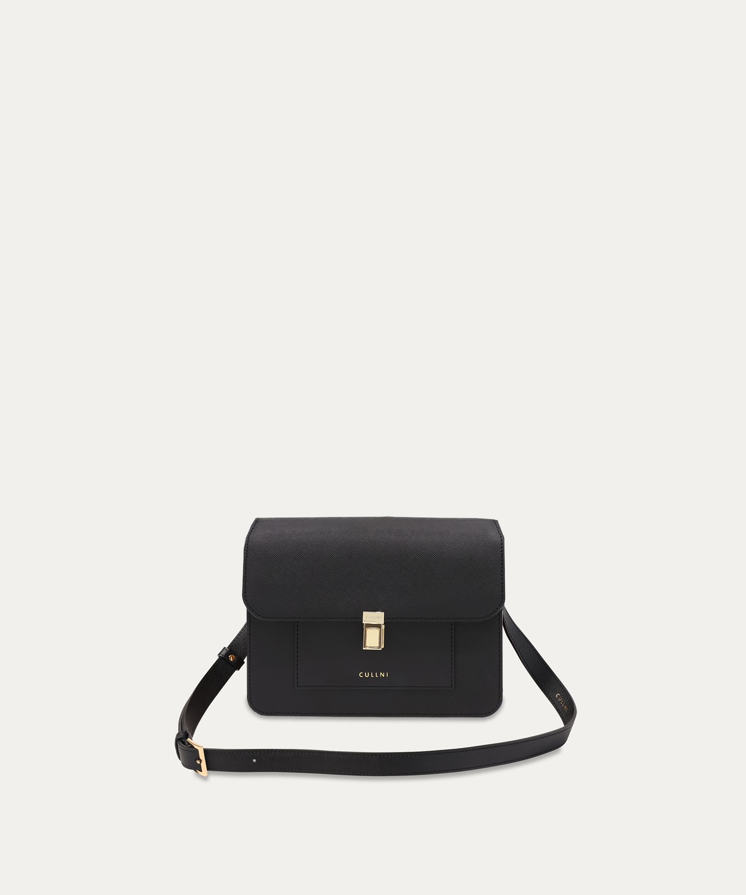 Leather Tuck Lock Mini Flap Bag