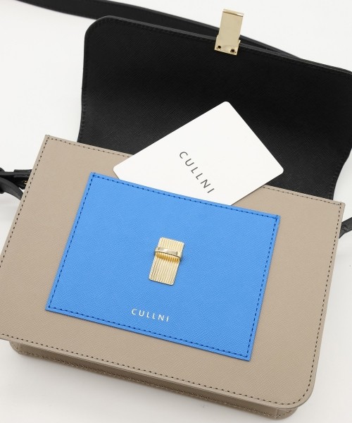 Leather Tuck Lock Mini Flap Bag