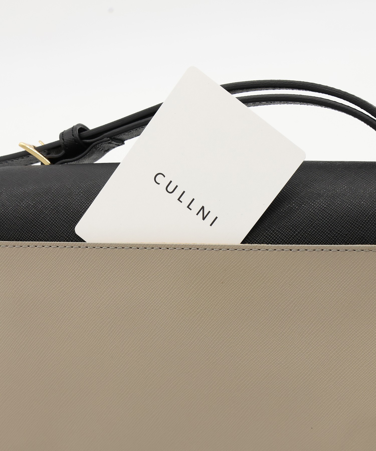 Leather Tuck Lock Mini Flap Bag