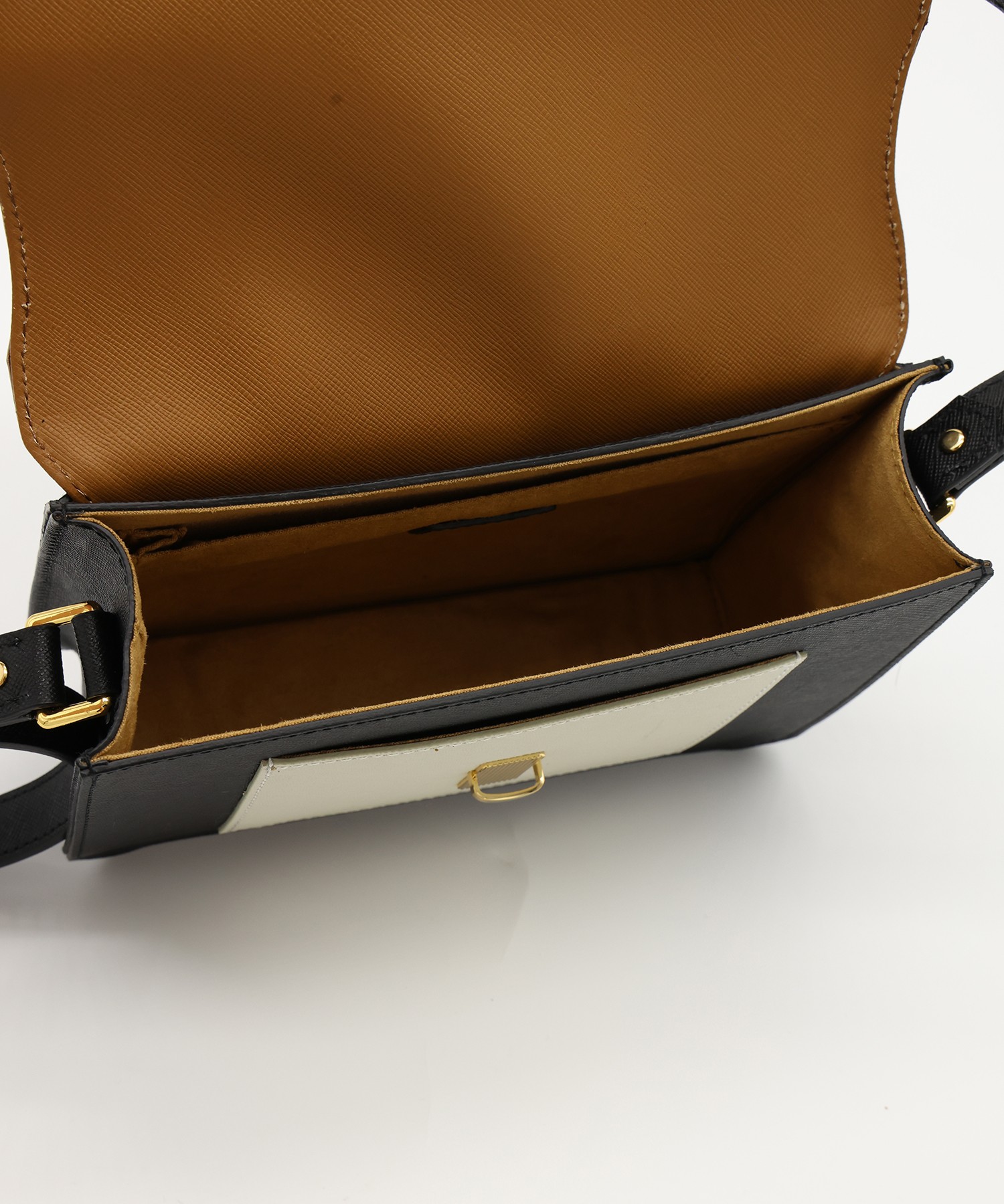 Leather Tuck Lock Mini Flap Bag