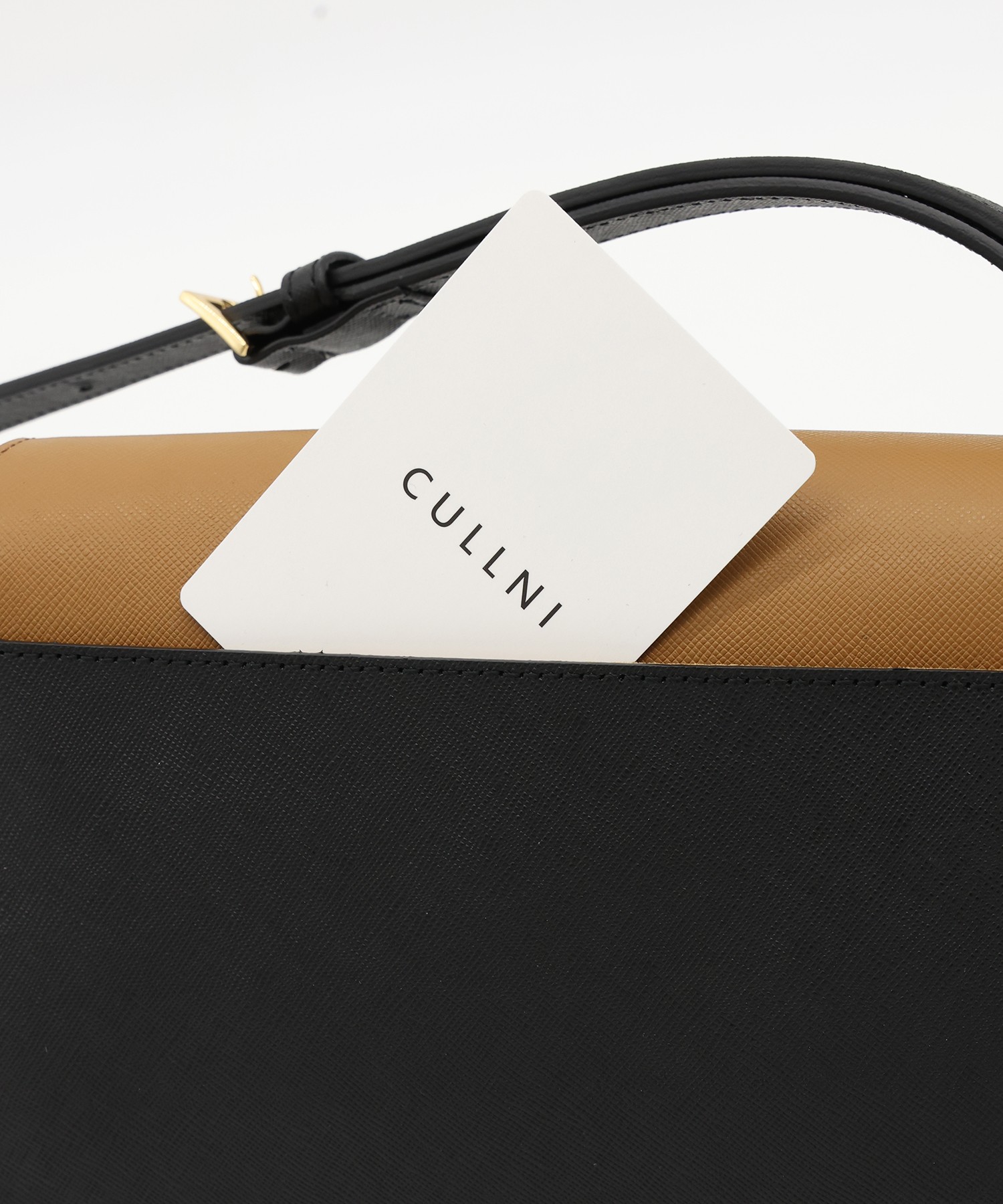 Leather Tuck Lock Mini Flap Bag