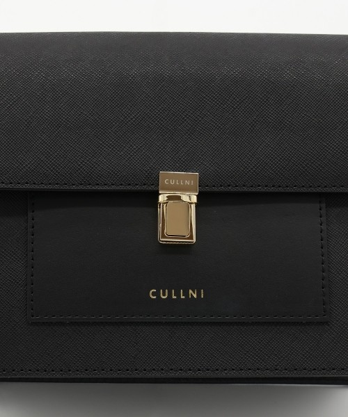 Leather Tuck Lock Mini Flap Bag