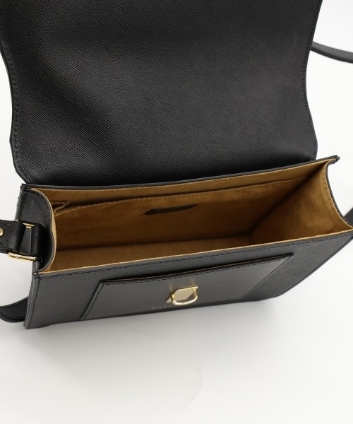 Leather Tuck Lock Mini Flap Bag