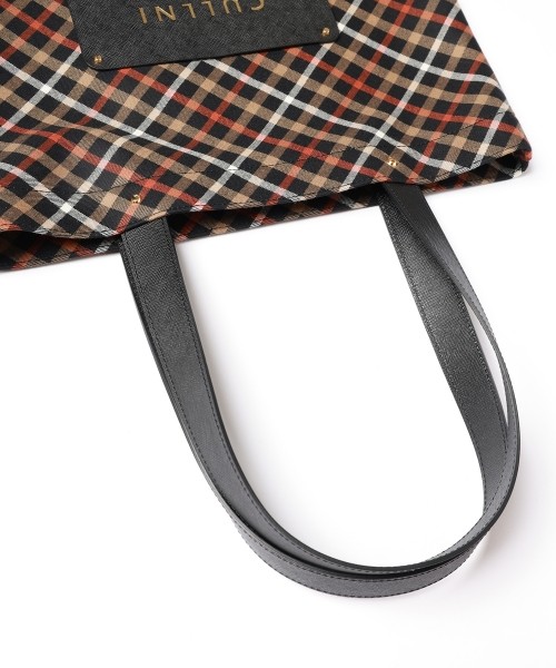 CULLNI for DAKS LONDON Big Leather Patch Tote