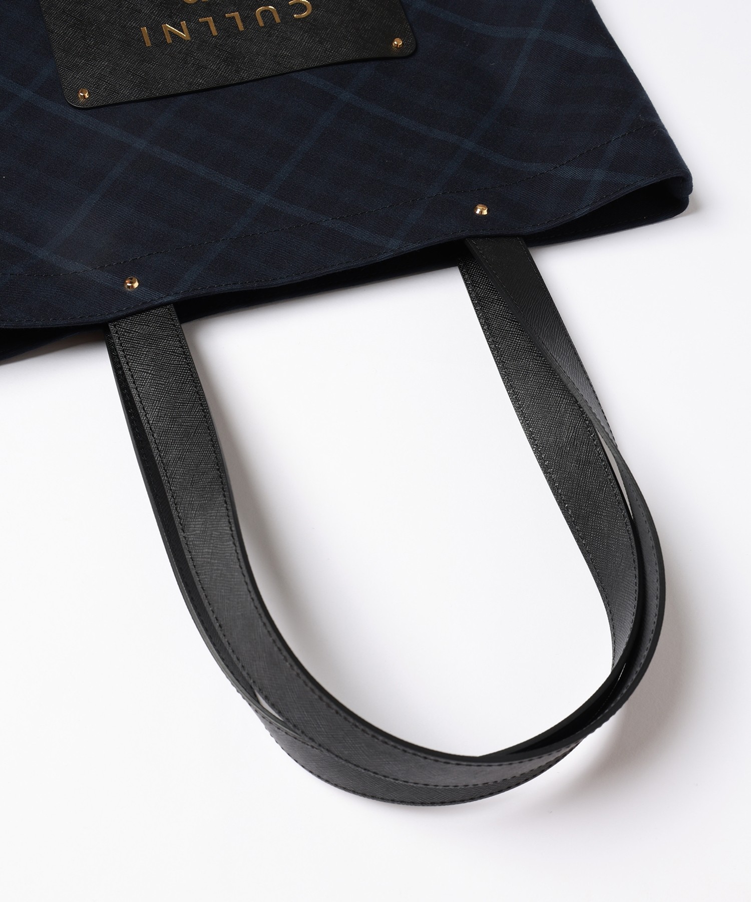 CULLNI for DAKS LONDON Big Leather Patch Tote