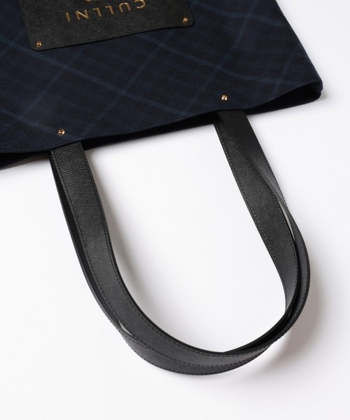 CULLNI for DAKS LONDON Big Leather Patch Tote